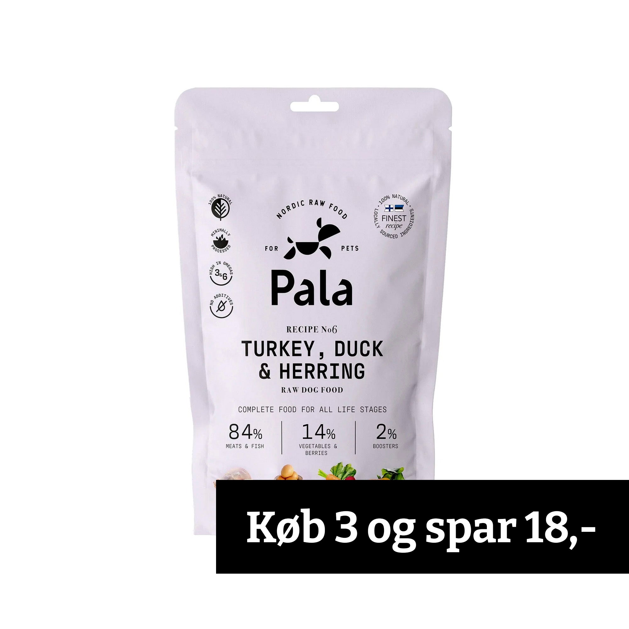 Pala opskrift #6 - Kalkun, And og Sild
