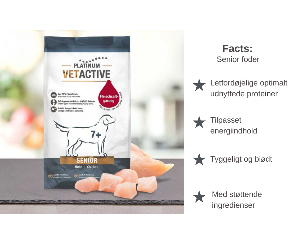 PLATINUM Vetactive Senior Hundefoder 5kg