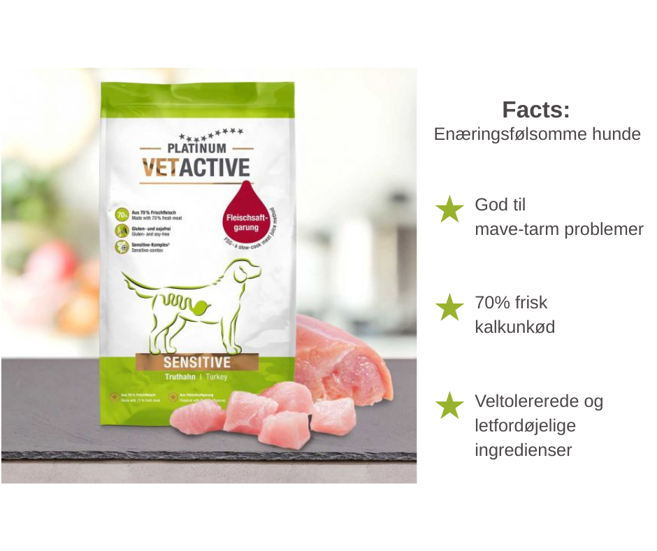 PLATINUM Vetactive Sensitive Hundefoder 5kg